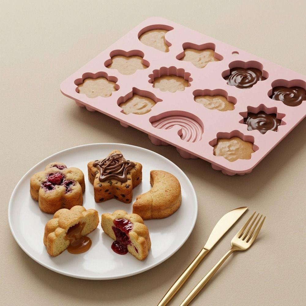 12 Cavity Chocolate Dessert Mold Heat-Resistant French Pastry Baking Mold  Pastry Making