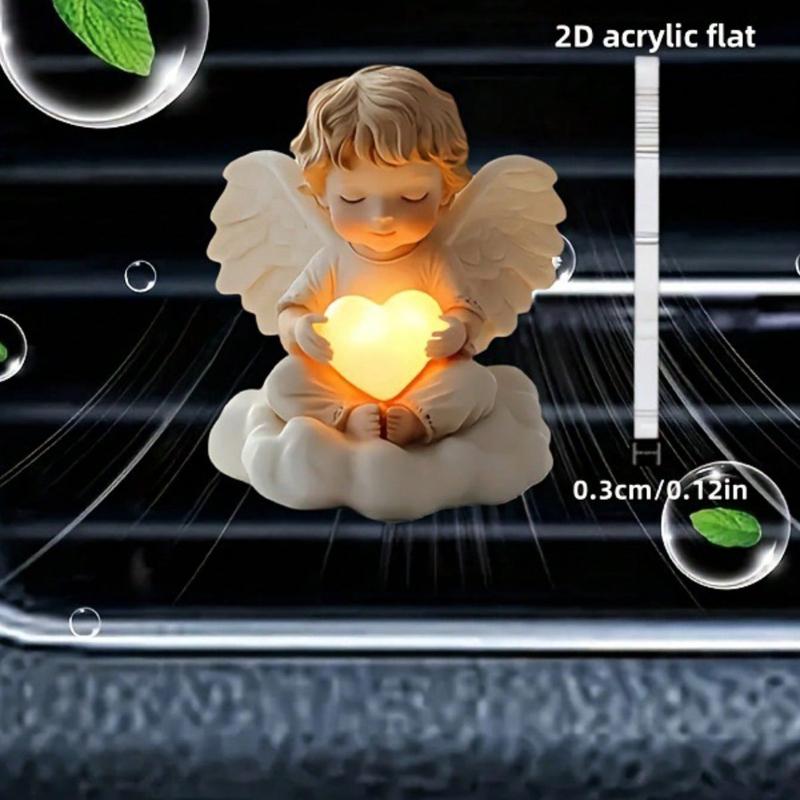 2pcs Angelic Car Air Vent Clip, Women's Car Decor, Cute Acrylic Car Air Freshener Vent Clip, Car Accessory