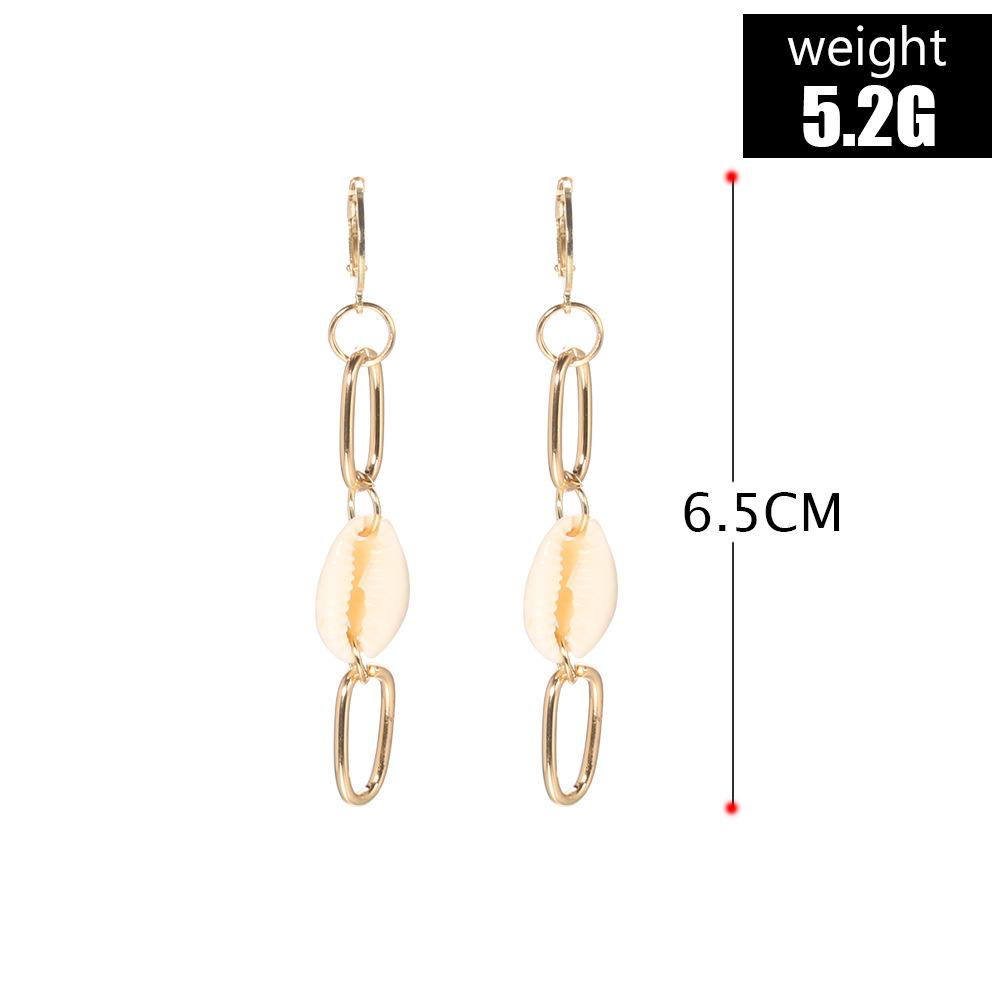 Special Earrings, Fashion Street Photography Temperament Chain Shell Earrings Earrings Women
