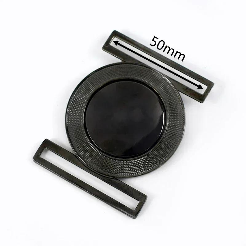 Meetee 1/2/4/5Pcs 30-60mm Metal Waist Belt Buckle Ribbon Band Adjust Clasp Coat Down Jacket Belts Decor Hook Buckles Accessories