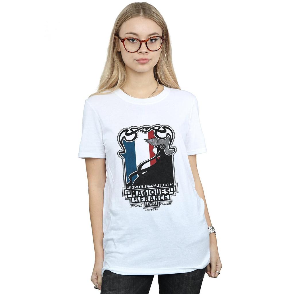 Fantastic Beasts Womens/Ladies Magiques De La France Cotton Boyfriend T-Shirt