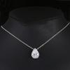 Moda picătură de apă Cz zircon lanț pandantiv coliere lacrimă cristal colier rotund bijuterii nunta pentru femei
