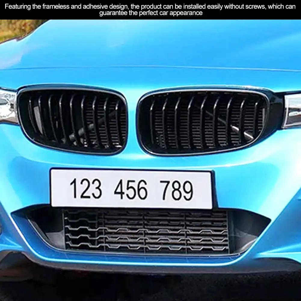 2 Stück/Set Klebstoffe Kennzeichenhalter Rahmenlos Schwarz Wetterfest Nummernschildhalter für Fahrzeuge/Auto/SUV Zubehör