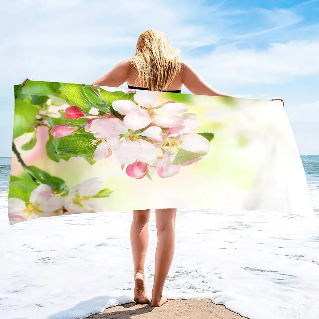Peach Blossoms Quick Dry Sand Free Beach Towels Absorbent Bath Towels Extra Large Pool Towels for Swimming Bathroom Spa Pool