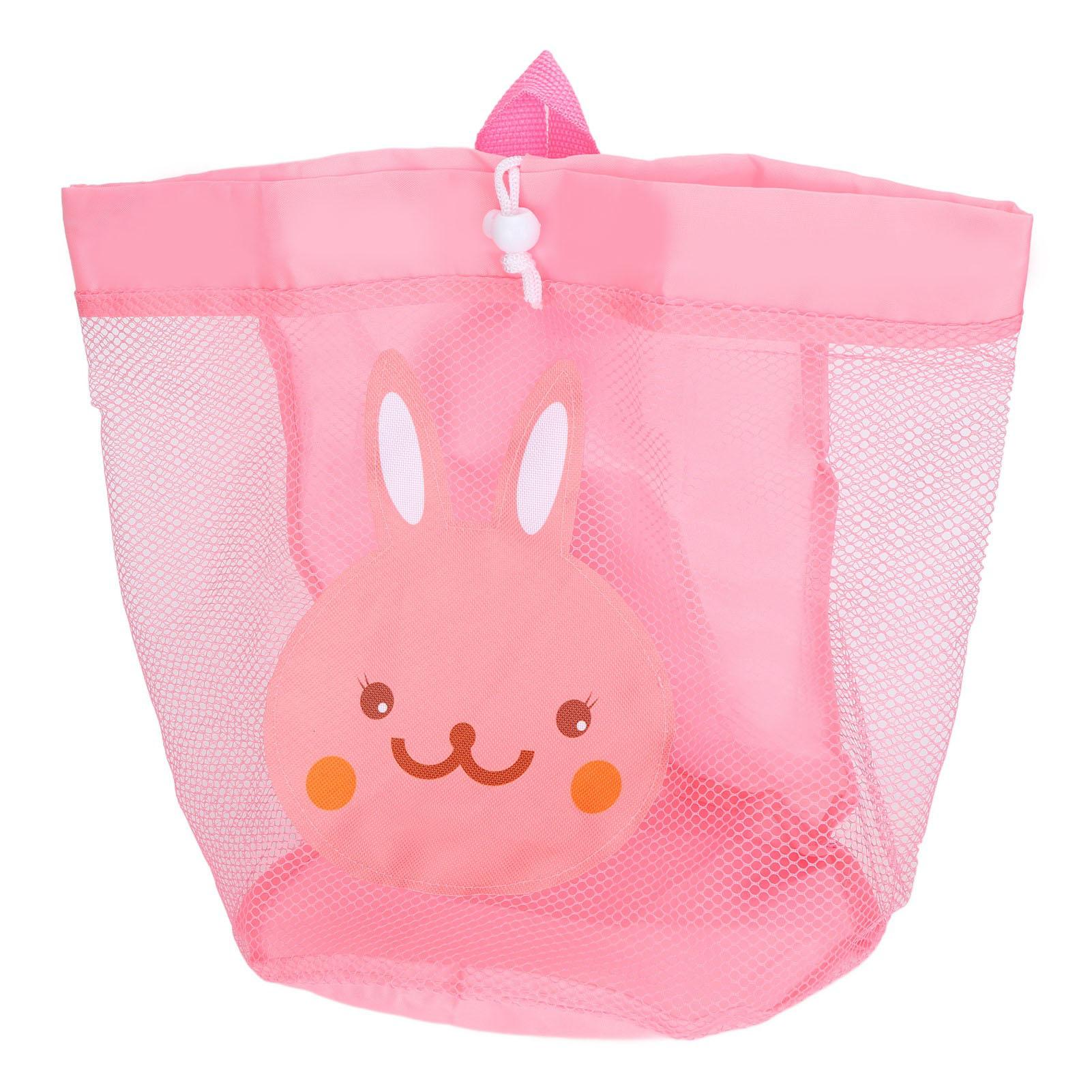 

Kids Toy Storage Bag Extra Large Mesh Breathable Collapsible Beach Bag with Shoulder StrapPink розовый