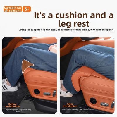 Universal Car Seat Leg Support Pad Memory Foam Leather Seat Extender Leg Cushion Breathable Comfort Seat Extension Leg Rest