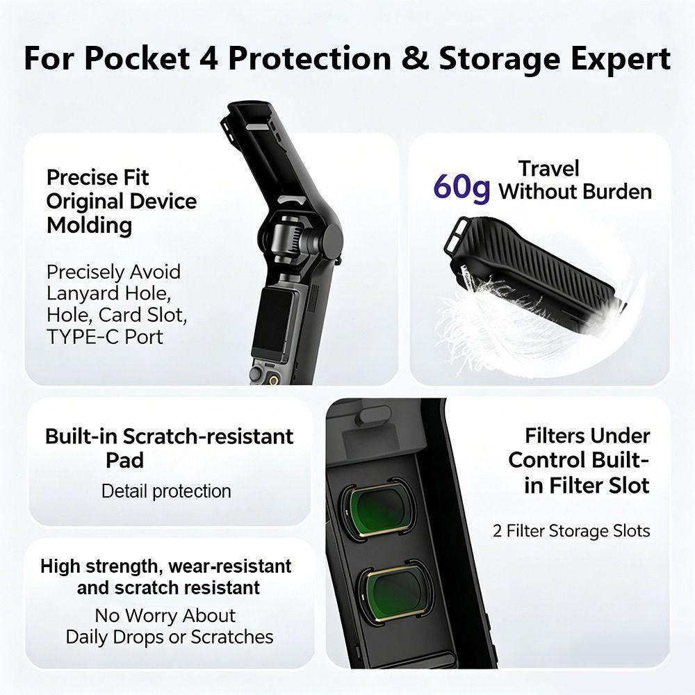 Custodia Protettiva Completamente Avvolta Copertura Protettiva per Fotocamera per DJI Osmo Pocket 4 Accessori per Fotocamera
