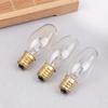10Pcs E12 120V 7W Transparent Warm Yellow Color Tungsten Lamp Light Bulb For Decoration Salt Rangehood Refrigerator Lamp