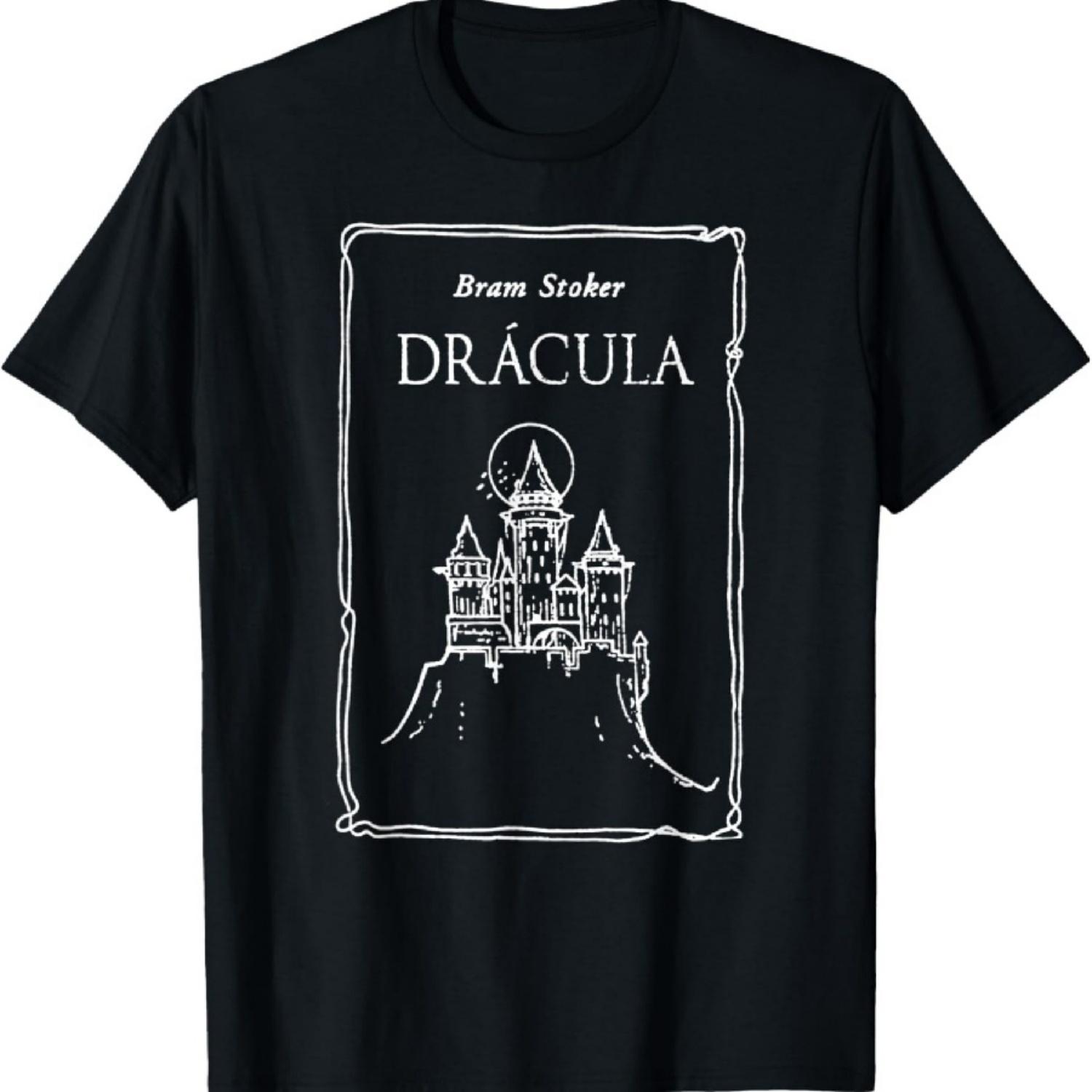 

Футболка с линейным рисунком оригинальной обложки книги «Дракула» Брэма Стокера 1897 года XXXXXL чёрный