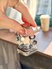 Cat Paw Pearl Leather Strap for Apple Watch Series 11, Xiaomi Band 8/9/10, Huawei Fit.