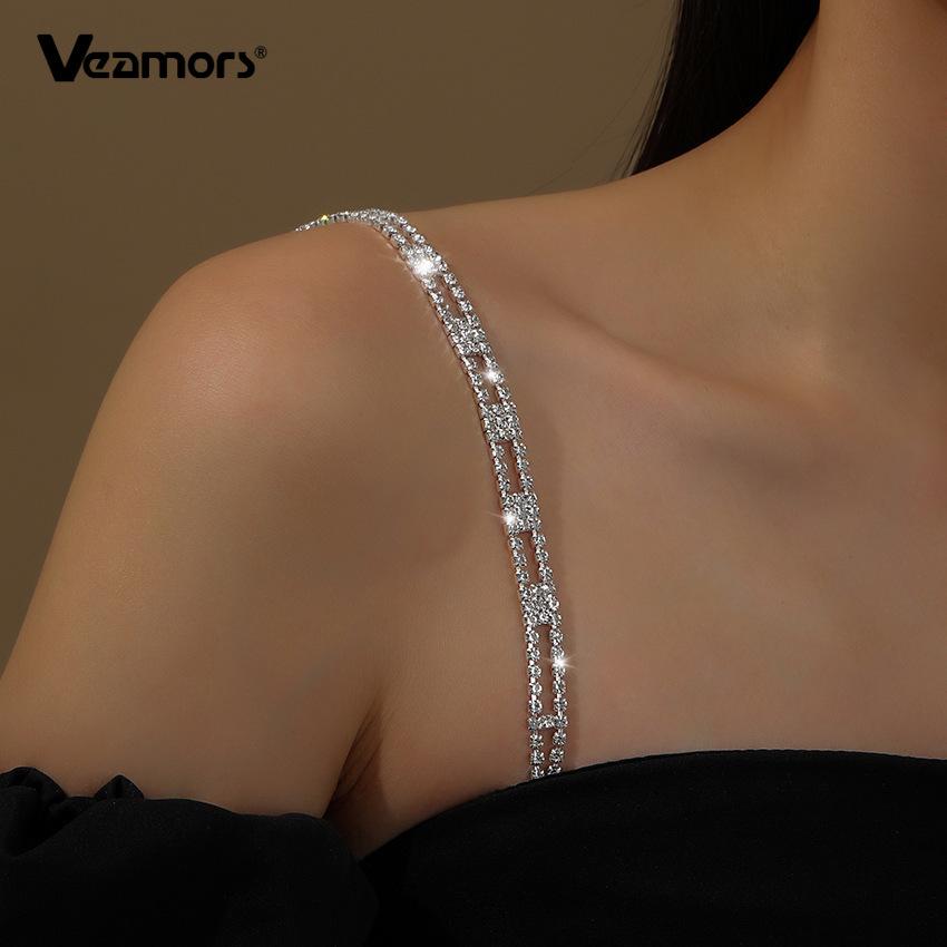 Adjustable Rhinestone Thin Bra Strap Butterfly Heart Crown Pendant Replacement Shoulder Strap Women Wedding Party Dress Accessory