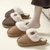Suede Cotton Slippers Autumn and Winter 2025 New Warm Plush Indoor Home Thick Bottom Outer Wear Fluff Mop