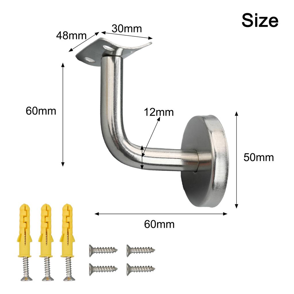 Handrail Bracket Wall Support Hand Rail Balustrade Mopstick Bracket Staircase Handrail Hardware Stainless SteeFixing Accessories