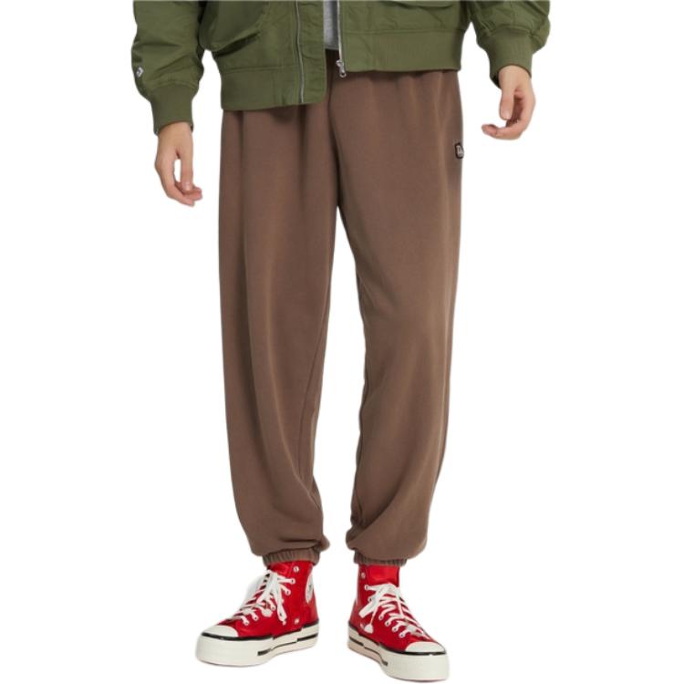Converse Knitted Sweatpants Unisex Brown Moderate Cuffed Pants 10024024-A09