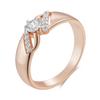 Anelli Lussuosi Lucidi in Zircone Naturale per Donna Colore Oro Rosa Incastonatura Mista Design Sottile Gioielli Quotidiani Sposa Matrimonio