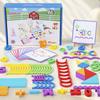 Wooden Creative Sticks And Rings Puzzle Tangram Puzzle Intelligence Game Montessori Educational Toys For Children 3 Year Old