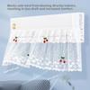 Lace Embroidery Flower Curtain Windproof Dust-Proof Hanging Cover Anti-Direct Blowing Air Conditioning Curtain Bedroom Decor