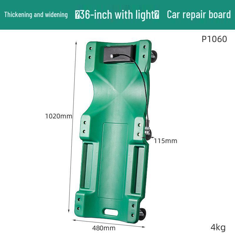 40-Inch Foldable Car Repair Lay-Down Board & Stool with Thickened Casters