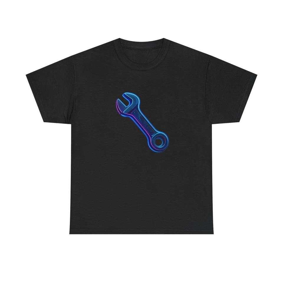 Unisex Adult T Shirt Neon Wrench Cyber Glow Art 3XL