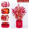 Uflower Lunar New Year Artificial flowers 2026 New Year Artificial Red Fruit Berry Pot Wedding Party Home Room Decorations