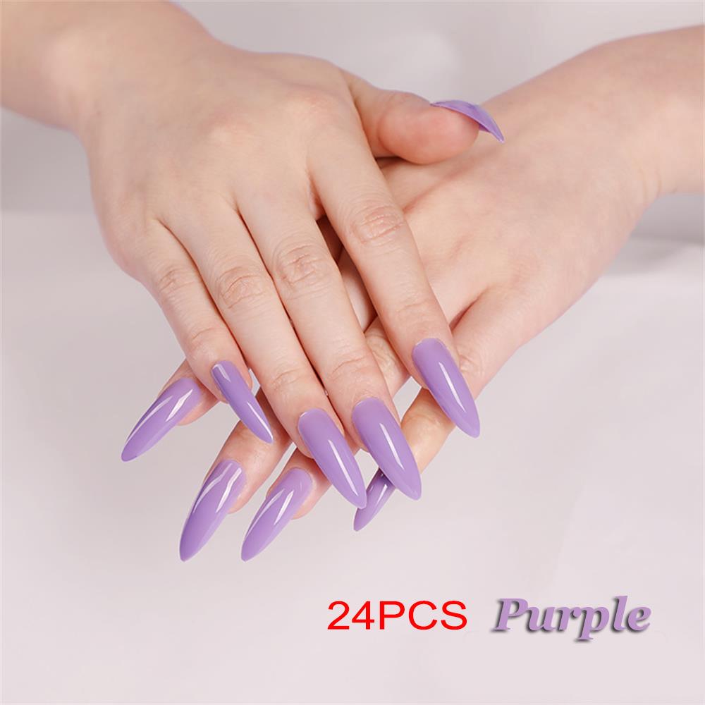 24/100Pcs Candy Color False Nail Tips Full Cover Matte Acrylic Ballerina Fake Nails Tip DIY Beauty Manicure Extension Tools