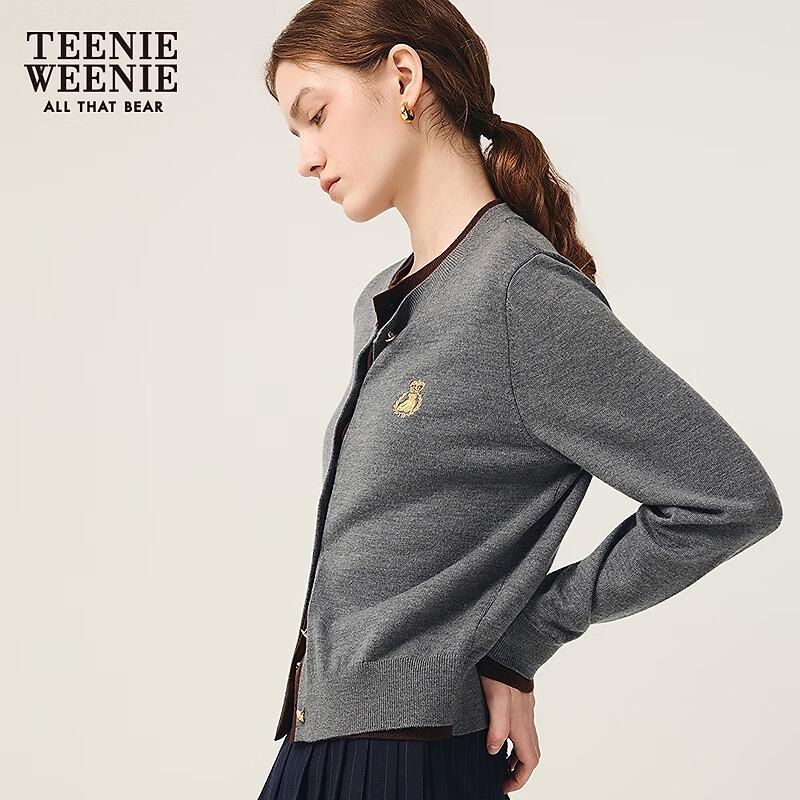 Teenie Weenie Women's Machine Washable Wool Faux Two-Piece Cardigan