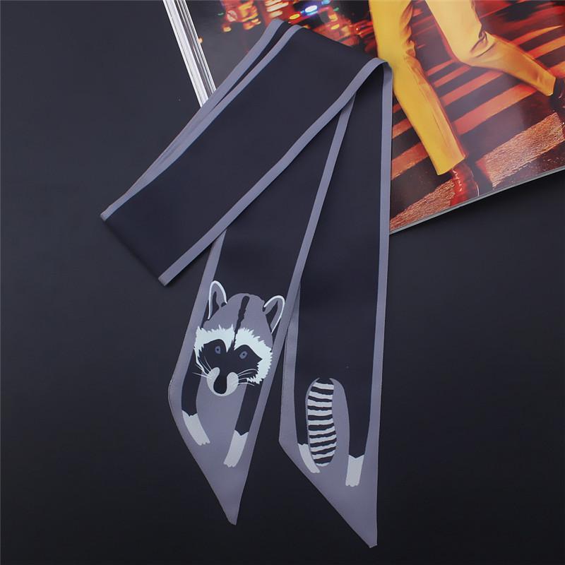 17 Colors Animal Print 2023 New Bag Skinny Silk Scarf For Women Luxury Brand Foulard Women Tie Fashion Head Scarves For Ladies