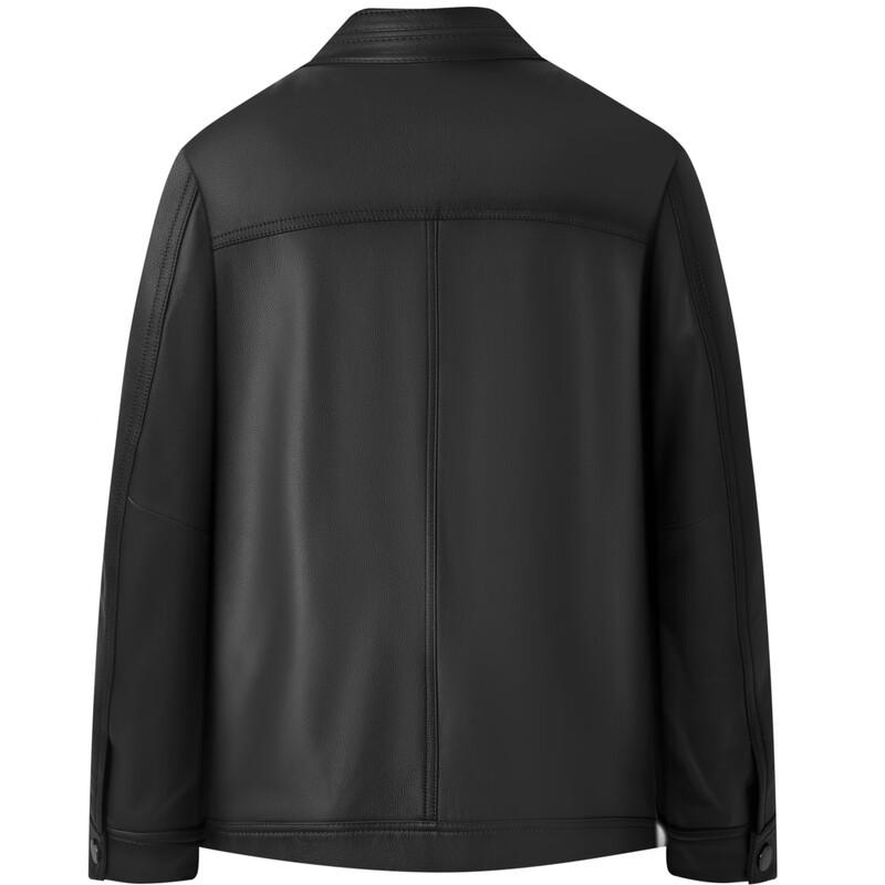 Shanshan Men's Sheepskin Stand Collar Leather Jacket