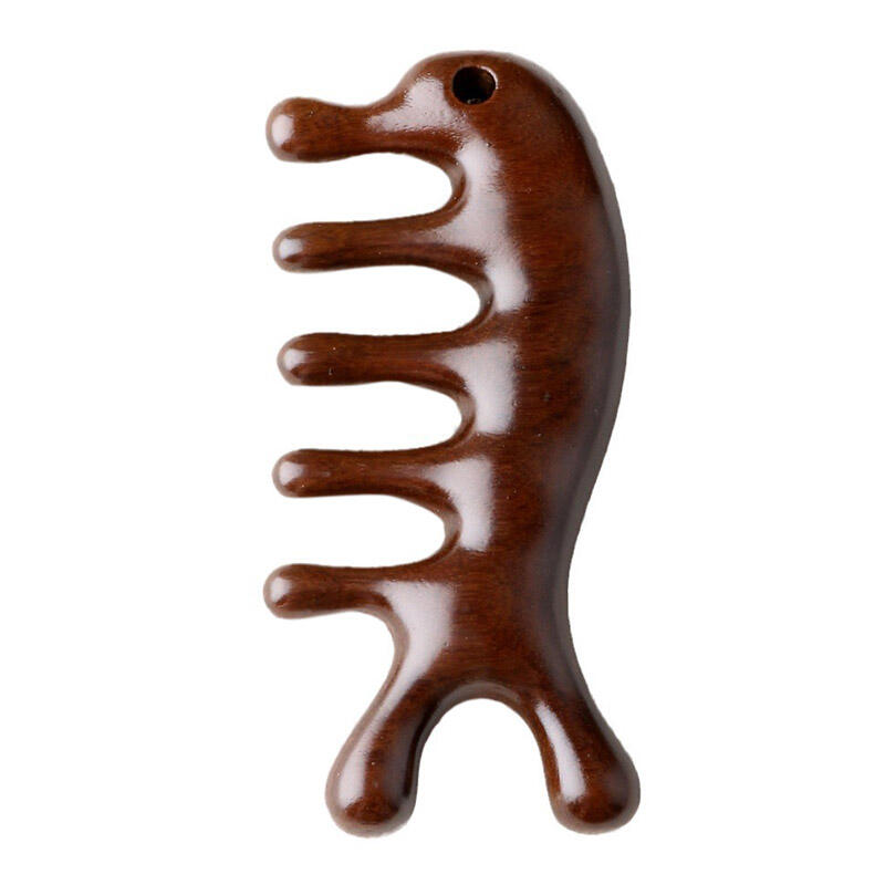 Wood Massage Comb C-Type Scalp Facial Guasha Massager DD-12666