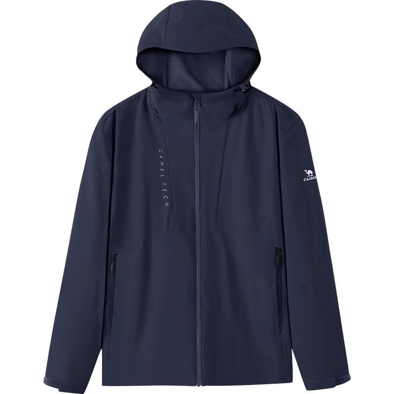 CAMEL Outdoor Water-Repellent Fleece-Lined Hooded Jacket