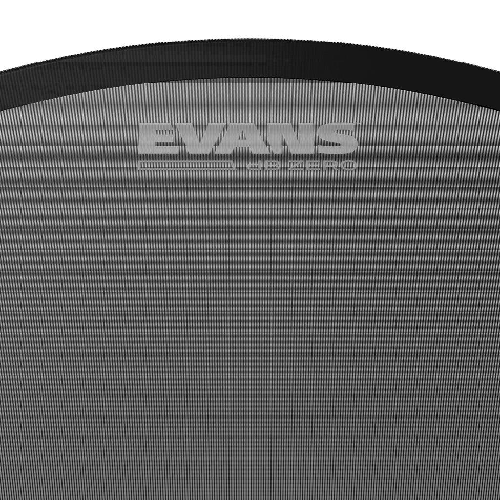 EVANS Bass Drum Head BD18SO1 18" dB Zero High Sound Absorption Black Mesh ShockWeave Mesh 1-Ply
