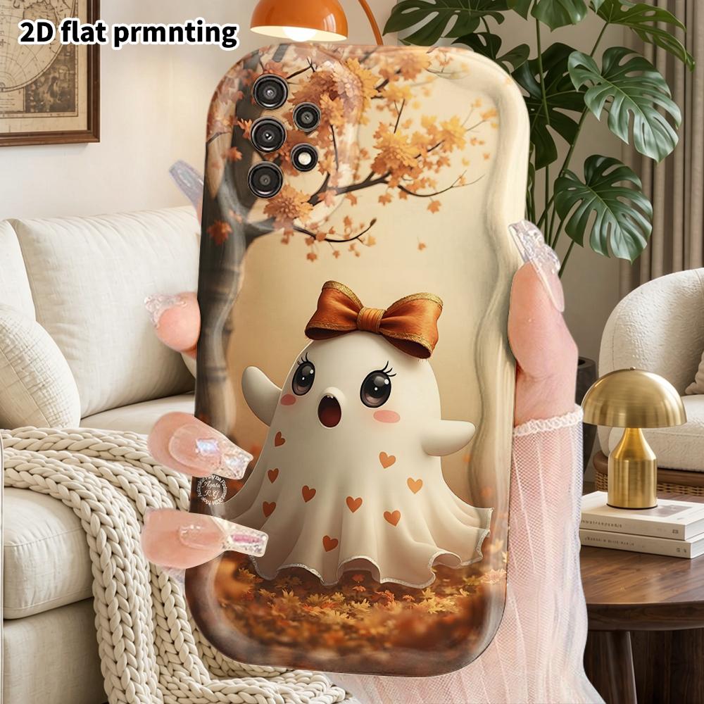 Phone Case: 2D Flat Samsung Galaxy A34 A35 M05 M06 S20 S22 S21 FE Plus 5G Protective Case, Couples Style, Falling Maple Leaves, Christmas and Hallowee
