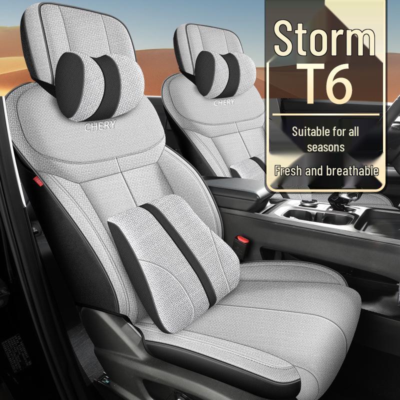 Chery Fengyun T6 Breathable Linen Car Seat Cushion Cover