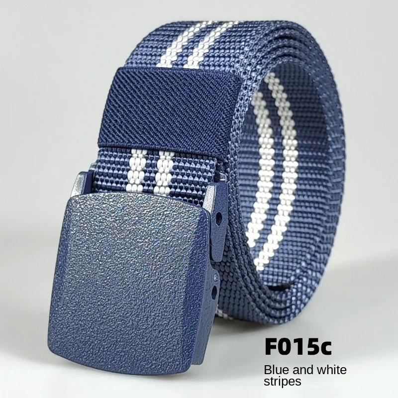 Black Automatic Buckle Nylon  Belt  Waist Canvas Belts Outdoor Strap Travel Sports Belt for Men and Women