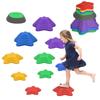 Stepping Stones Kids, 11 Pieces Balance Stones for Obstacle Course, Stackable Non-Slip Starfish Shape