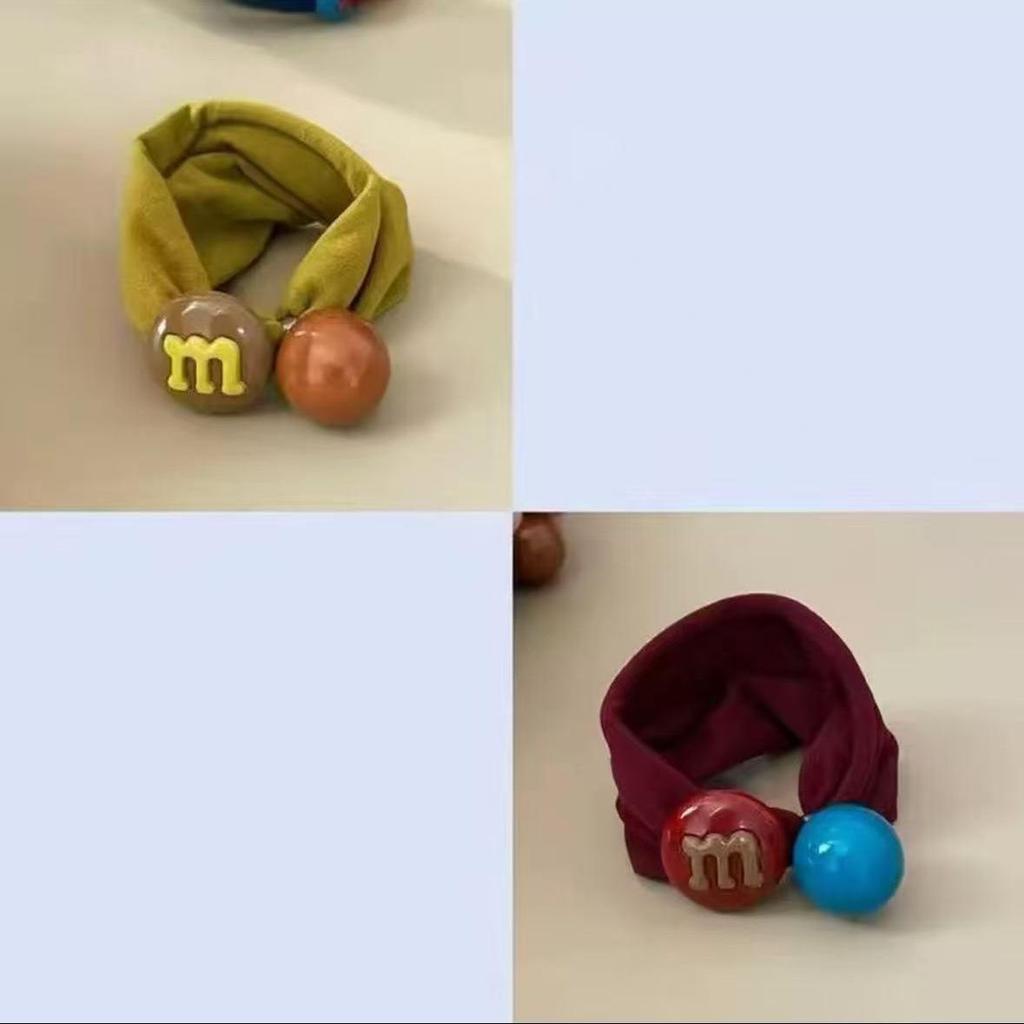 Korean-Style Seamless Elastic Hair Ties for Women - M-Shaped, Candy Colors, No-Damage, Perfect for Ponytails