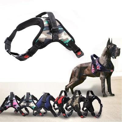 New Adjustable Heavy Duty Padded Nylon Dog Harness with Collar for Extra Large, Medium, and Small Dogs - Comfortable Vest Harnes