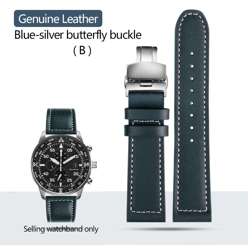 Hochwertiges Armband aus Rindsleder für Citizen CA0690 CA0695-17E CA4500 Armband Herren Stahl Kautschuk Uhrenarmband 20mm 22mm