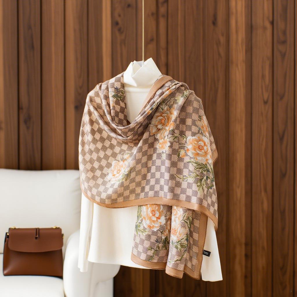 Women S Thin Summer Beach Shawl Fashion Versatile Printed Scarf