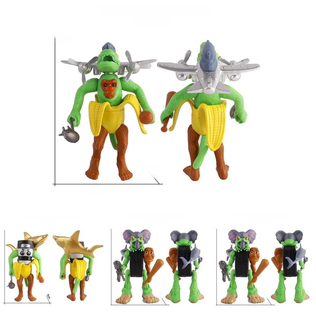 Tungtung Sahur Fusion Pvc Figure Desk Decor With Interchangeable Parts For Collectors