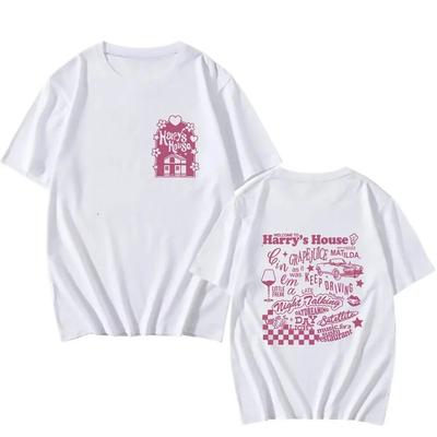 Harrys House Love On Tour Unisex Women Print T Shirts 100% Cotton T-shirt Kawaii Lovely Comic Tops Aesthetic Clothing Short Sleeve Unisex