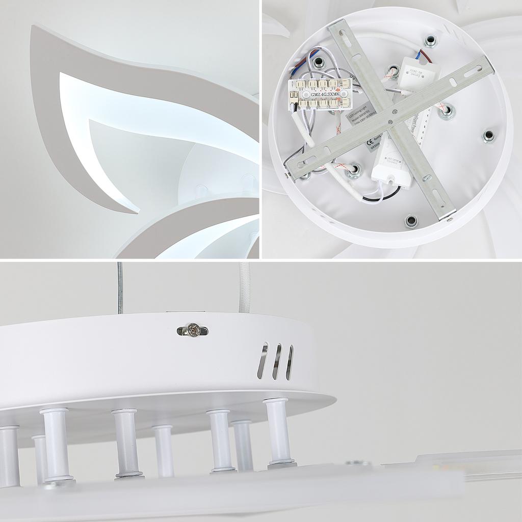 OFFOF Plafoniera LED A Soffitto A Forma Di Petalo – Dimmerabile 3000K-6000K, 84W 8400lm, 100cm - 3