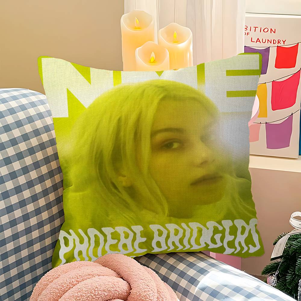 Phoebe Bridgers Music Album Stitch Lucky Dragon Pillow Cover Sofa Cushion Cover Home Room Decoration Children Gift