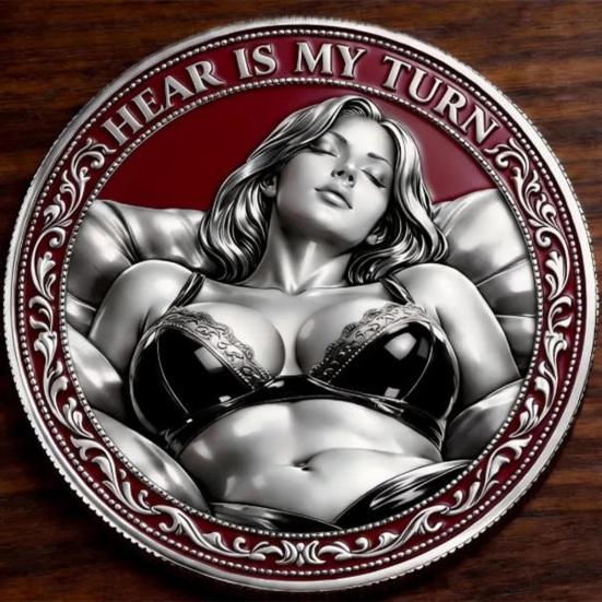 Heads I Get Tail/Tails I Get Funny Head And Head Commemorative Coin Challenge Coin Tail Double-Sided Cheeky Lucky