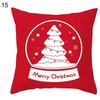 Christmas Themed Throw Pillow Cover With Short Plush Print Living Room Sofa Decoration Cushion Cover Pillow Covers Decorative