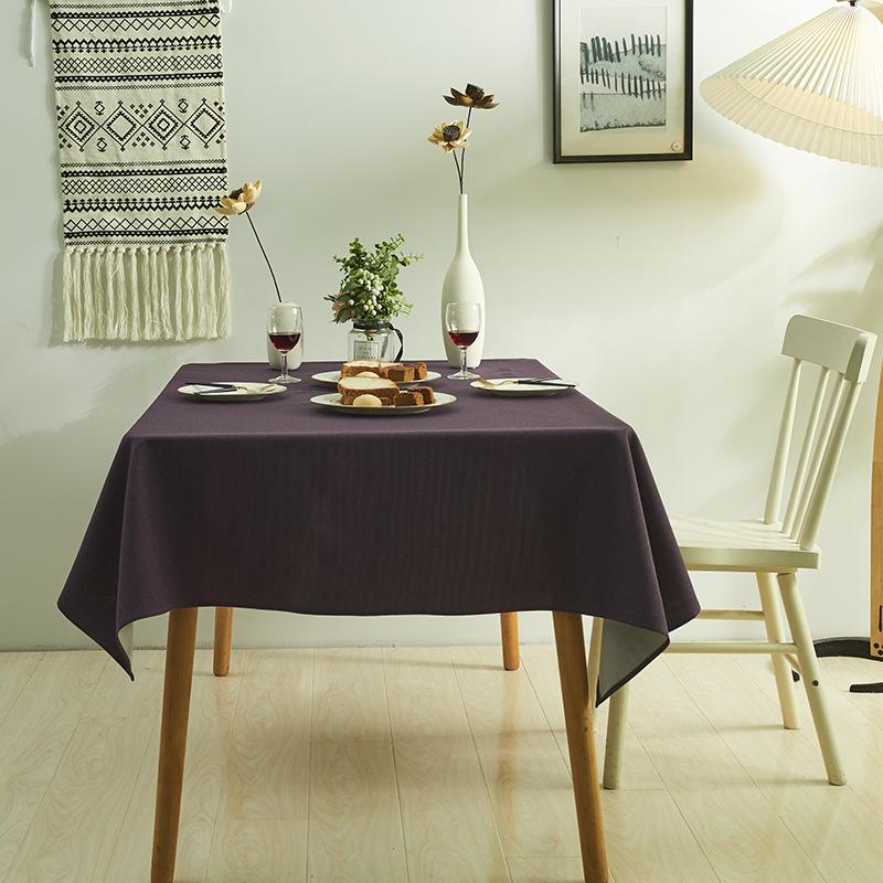 Nordic Minimalist Solid Color Tablecloth Water-resistant and Oil Resistant Restaurant Tablecloth Available in Multiple Colors