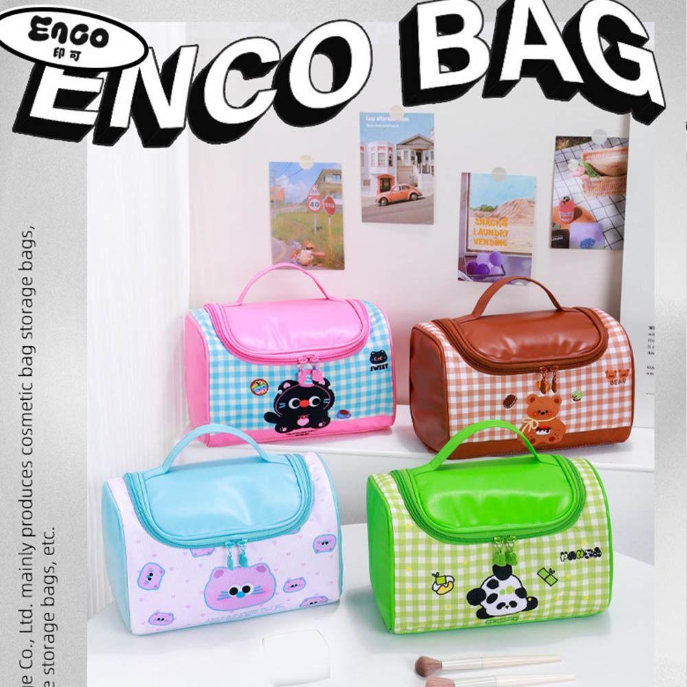 

Large Capacity Handheld Cosmetic Bag Korean Style Washing Bag Travel Storage Bag кавовий