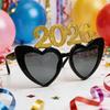 New Years Eve Glasses Heart Shape Photo Booth Props New Year Eyeglasses For Holiday Masquerade Carnivals Teen Adults Celebration