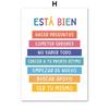 Modern Spanish Calm Corner Canvas Prints Aesthetic Inspirational Education Classroom Wall Art Poster for Home & School  Decor