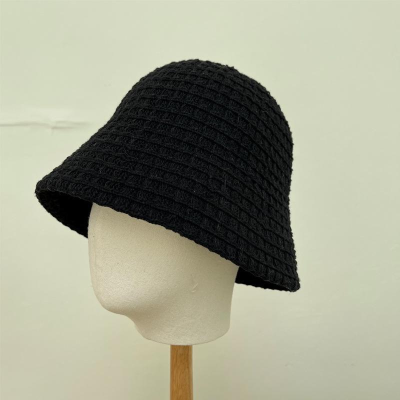 

Womens Hats Summer Fashion Fisherman Hats Linen Woven Mask Breathable Face чорний